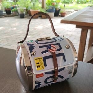 Unique Hand Crafted Oregon License Plate Handbag